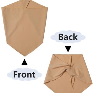 AWAYTR 3Pcs Hair Bandanas Head Kerchief for Women Girls Tie-Back Boho Hair Scarf Headband Bandana Triangle Head Scarf (Solid Color - Beige/Khaki/Brown)