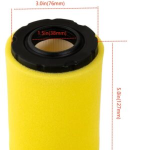 NIEHYICY 796031 Air Filter Replace for B & S 992376 590825 591334 594201 OEM Air Cleaner Cartridge with 797704 Pre Filter Fits Lawn Mower Air Cleaner Element