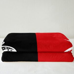 Couple Wedding Throw Blanket Best Gifts from Husband for Anniversary,King and Queen Crown Blanket,Red and Black Fleece Blanket Gifts for Couple,I Love You Gift for Her Romantic Valentine's Day 40"x50"