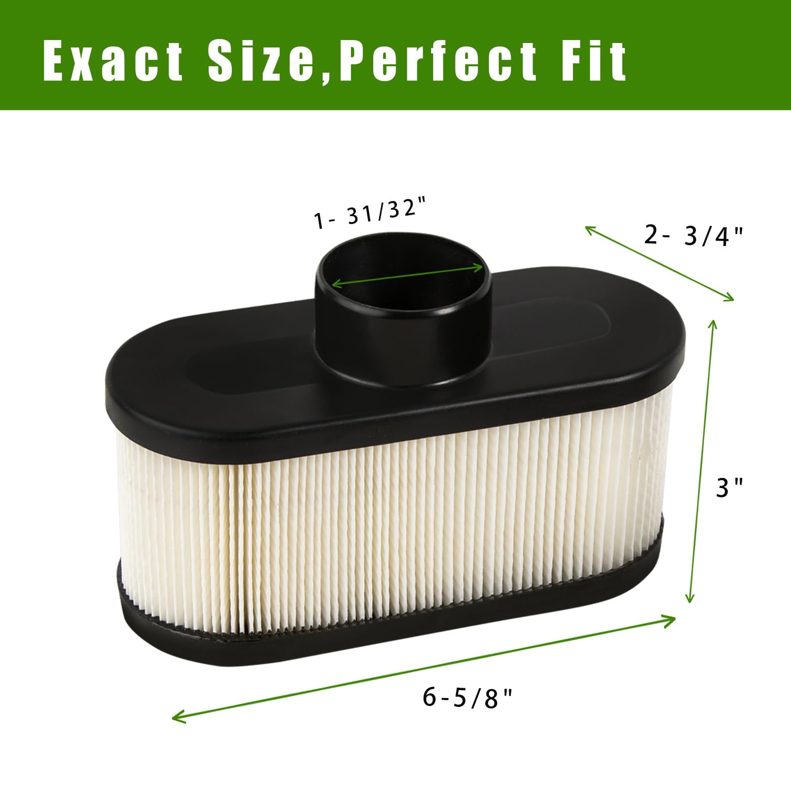 DemJamr 11013-0752 Air Filter with Pre Filter Compatible with Kawasaki FR651V FR730V FR691V Engine, Replaces for 11013-7049 11013-0726 11013-7047 Air Cleaner