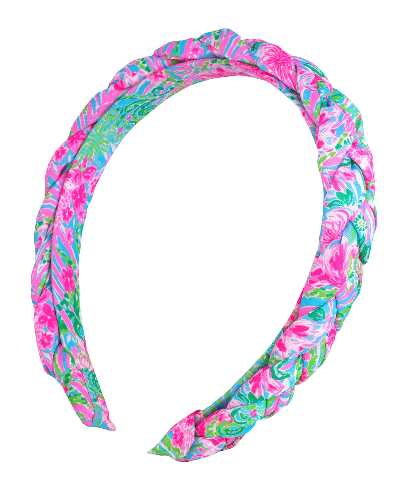 Lilly Pulitzer Women's Fashion Headband, Braided Fabric Headband, Colorful Cloth Headband, Cute Hair Accessories for Women and Teen Girls, Leaf it Wild