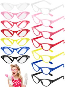 kanayu 35 pairs 1950s glasses bulk 50s cat glasses costume glasses for sock hop party 1950s party decorations