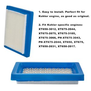 ZLKSKER 14-083-22-S Lawn Mower Air Filter Replace for Kohler 1408322S 14-083-22-S1, Fits Specific XT650 XT675 Lawn Mower Engine, 1pcs