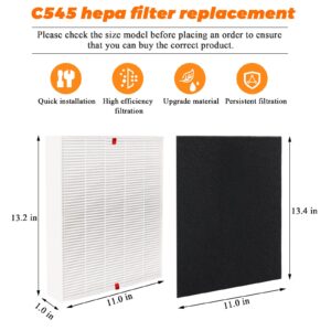 C545 HEPA Replacement Filter S for Winix C545 Air Purifier by Blutoget - Winix C545 Replacement Filter Replaces Winix S Filter 1712-0096-00,2522-0058-00,2 H13 True HEPA & 8 Activated Carbon Filters