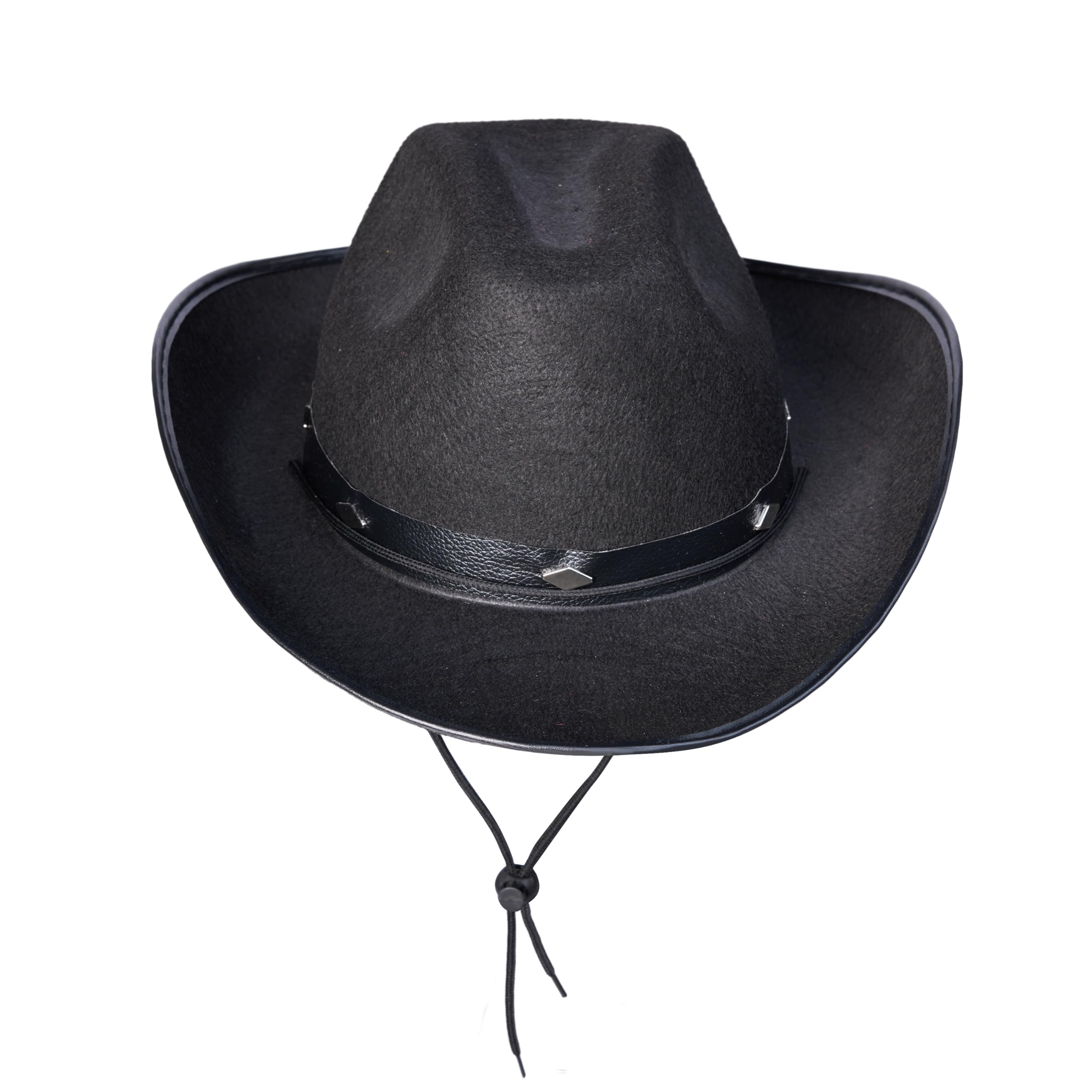 Spooktacular Creations Black Cowboy Hat for Men Women, Wide Brim Western Cowboy Cowgirl Hat Women Kids, Halloween Costume Accessory, Real Cowboys Costume Parties