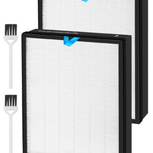 Vital 100s HEPA Replacement Filter Compatible with LEVOIT Vital 100S Air Pur-ifier 3-in-1 True HEPA High-Efficiency Activated Carbon Replace Part #Vital 100S-RF, 2 Pack