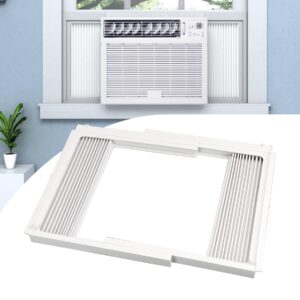 pearwow window air conditioner side panels with frame,window ac side panels insulation curtain kit,fits for most 5000btu window ac units