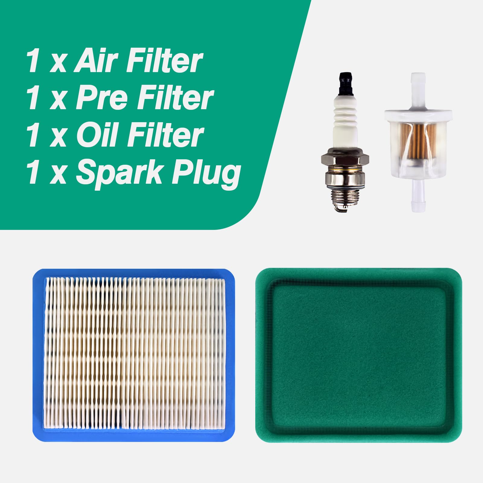 491588s Flat Air Filter Cartridge Spark Plug Replace 493537 493537s