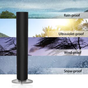 Tower Fan Cover,Waterproof&Dustproof Fan Cover,Standing Fan Covers,Floor Fan Cover,Oscillating Tower Fan Covers With Remote Outdoor or Indoor Stand up Fan Cover for Home,Bedroom,Office（only cover)