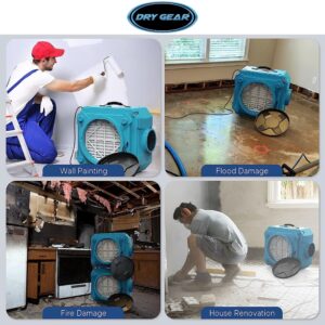 HEPA 500 Air Scrubber Negative Air Machine Water Damage Restoration Equipment Airbourne Cleaner & Air Purifier, Stackable Industrial & Commercial Grade