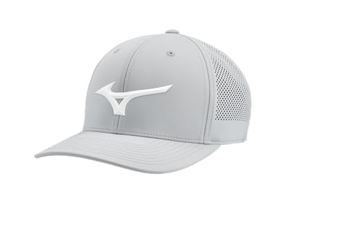 Mizuno Standard Tour Vent Snapback, Light Grey-White