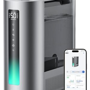 Dreo 6L Humidifiers for Bedroom, Smart Warm & Cool Mist for Large Room, 60Hr Quiet Runtime Ultrasonic Oil Diffuser for Baby, Plant, Humidity Sensor, Indicator Light, 12H Timer, Google/Alexa, HM713S