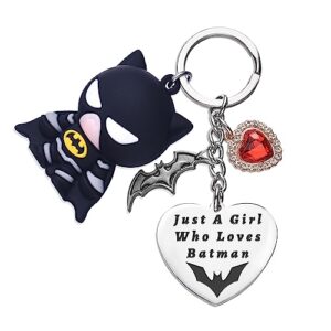 B*tman Merchandise Keychain Superhero Gifts For Teen Girls Daughter Women Birthday Gift Keychains