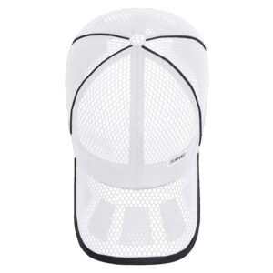 FASHIXD Mesh Baseball Cap for Men Women Summer Running Sports Hat Breathable Quick Dry Trucker Hats (Sport-White)