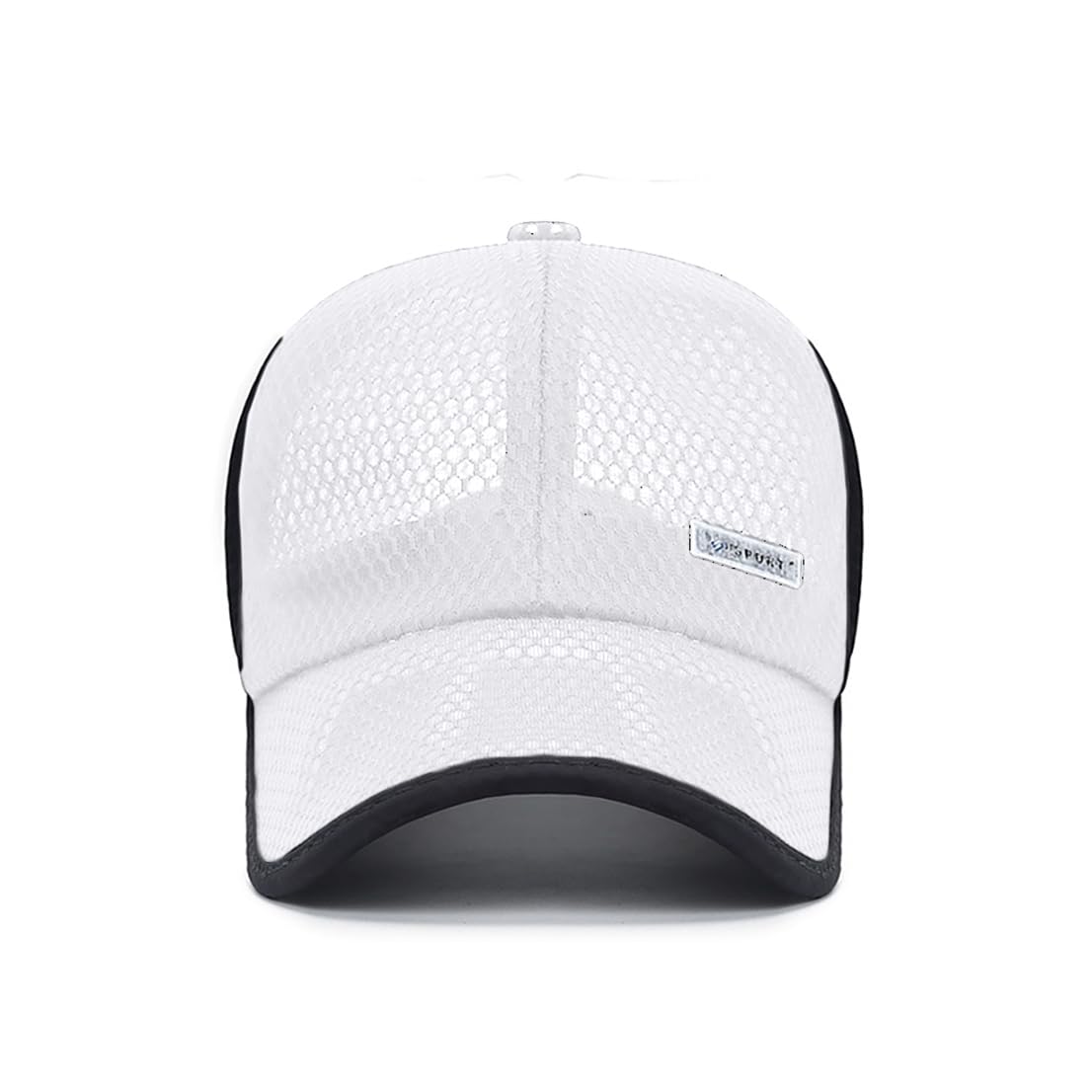 FASHIXD Mesh Baseball Cap for Men Women Summer Running Sports Hat Breathable Quick Dry Trucker Hats (Sport-White)