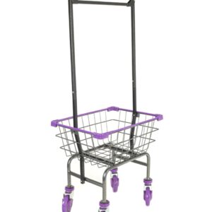 CHAMIN 1.5BU Chrome Coated CART for House and Commercial (Lavender Color) (Powder Coating, 1.5 Bushel)