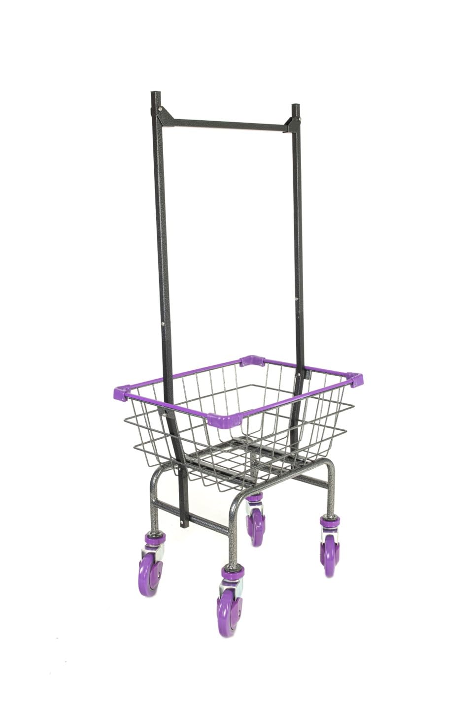 CHAMIN 1.5BU Chrome Coated CART for House and Commercial (Lavender Color) (Powder Coating, 1.5 Bushel)