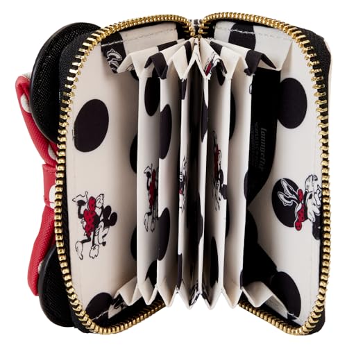 LOUNGEFLY Disney Minnie Rocks The DOTS Accordion Wallet