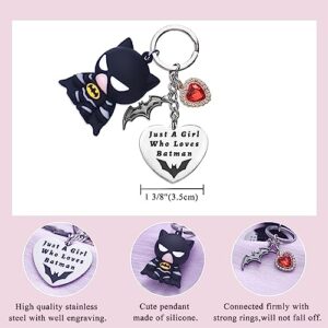 B*tman Merchandise Keychain Superhero Gifts For Teen Girls Daughter Women Birthday Gift Keychains