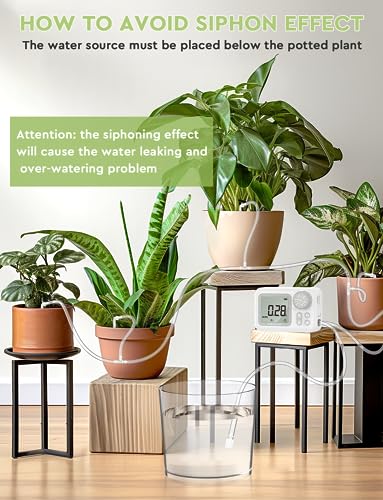 Automatic Drip Irrigation Kit, 15 Potted Indoor Houseplants Support, Indoor Automatic Watering System for Plants, with Digital Programmable Water Timer