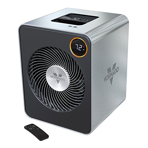 Vornado VMHi600 Whole Room Metal Space Heater, Digital Thermostat, Remote Control, 1500 Watts, Stainless Steel