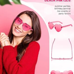 Chicpop 80Pairs Heart Sunglasses for Women Red Heart Shaped Sunglasses Heart Glasses Party Glasses Bulk Accessories for Adult Party Favors