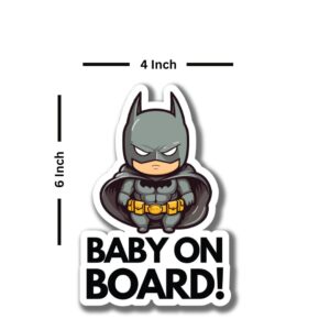 Baby on Board Stickers | Kids in Car Pack of 2 stickers (Bat Baby 01)