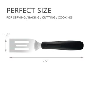 Mini Spatula | Stainless Steel Small Spatula For Kitchen Use | Metal Spatula For Cooking Brownie, Cookie, Lasagna and More | Pie Server Spatula | Cake & Pancakes Serving Spatulas