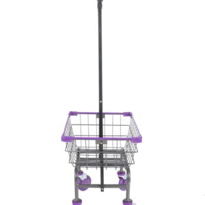 CHAMIN 1.5BU Chrome Coated CART for House and Commercial (Lavender Color) (Powder Coating, 1.5 Bushel)