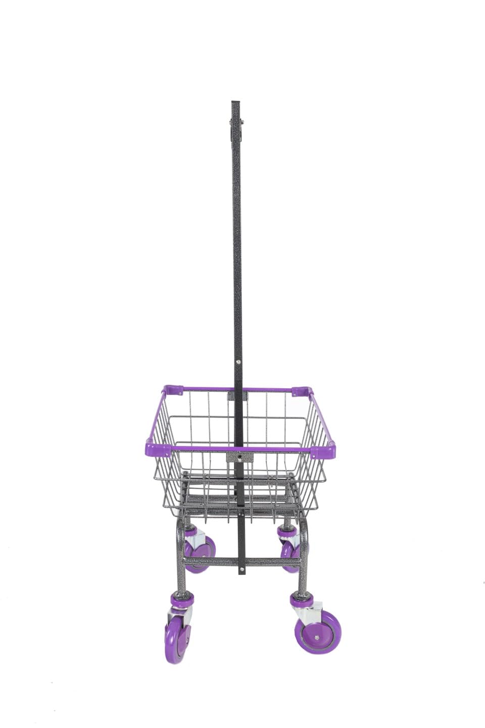 CHAMIN 1.5BU Chrome Coated CART for House and Commercial (Lavender Color) (Powder Coating, 1.5 Bushel)