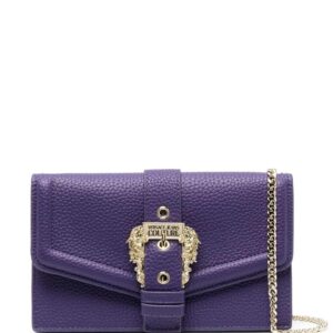 Versace Couture Purple Sketch Grainy Wallet, berry, M