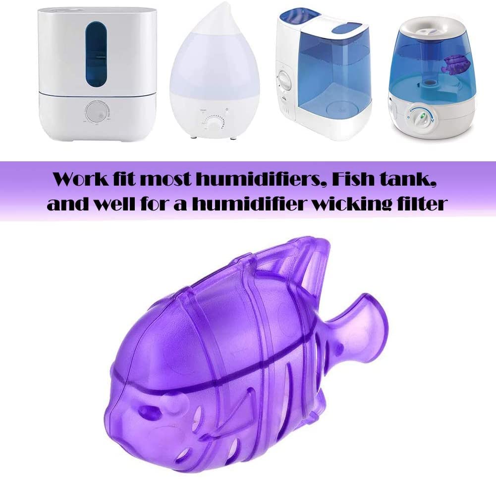 FITORCH 10PCS Universal Humidifier Tank Cleaner, Warm & Cool Mist Humidifiers, Fish Tank，Compatible with Drop, Droplet, Adorable, 1.75" x2.55" (Purple)