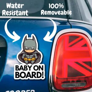 Baby on Board Stickers | Kids in Car Pack of 2 stickers (Bat Baby 01)