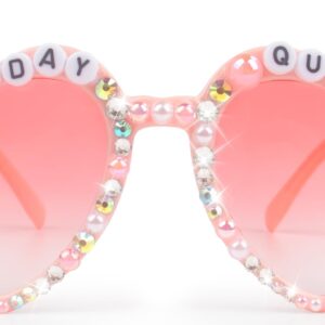 Birthday Glasses for Women- 'Birthday Queen' Birthday Sunglasses for Happy Birthday Party Gifts Accessories Party Favors (Pink)