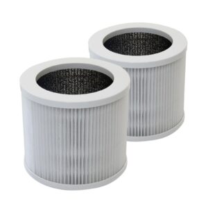 PUREBURG Replacement HEPA Filter Compatible with VEWIOR A1 HQSC-50 HQKJ-80,AMEIFU AP01W, KOIOS HQKJ-50, Tailulu HQZZ-60 PUR0003 Air Purifiers, 2-Pack H13