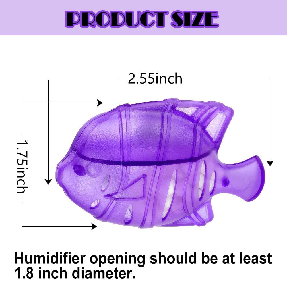 FITORCH 10PCS Universal Humidifier Tank Cleaner, Warm & Cool Mist Humidifiers, Fish Tank，Compatible with Drop, Droplet, Adorable, 1.75" x2.55" (Purple)