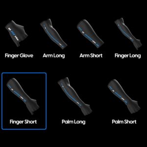 PULSAR eS Gaming Arm Sleeve for Esports Gaming Compression Sleeve, Finger Short Medium Black