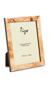 tizo design women's 5x7 wood frame, natural burl, brown, tan, one size