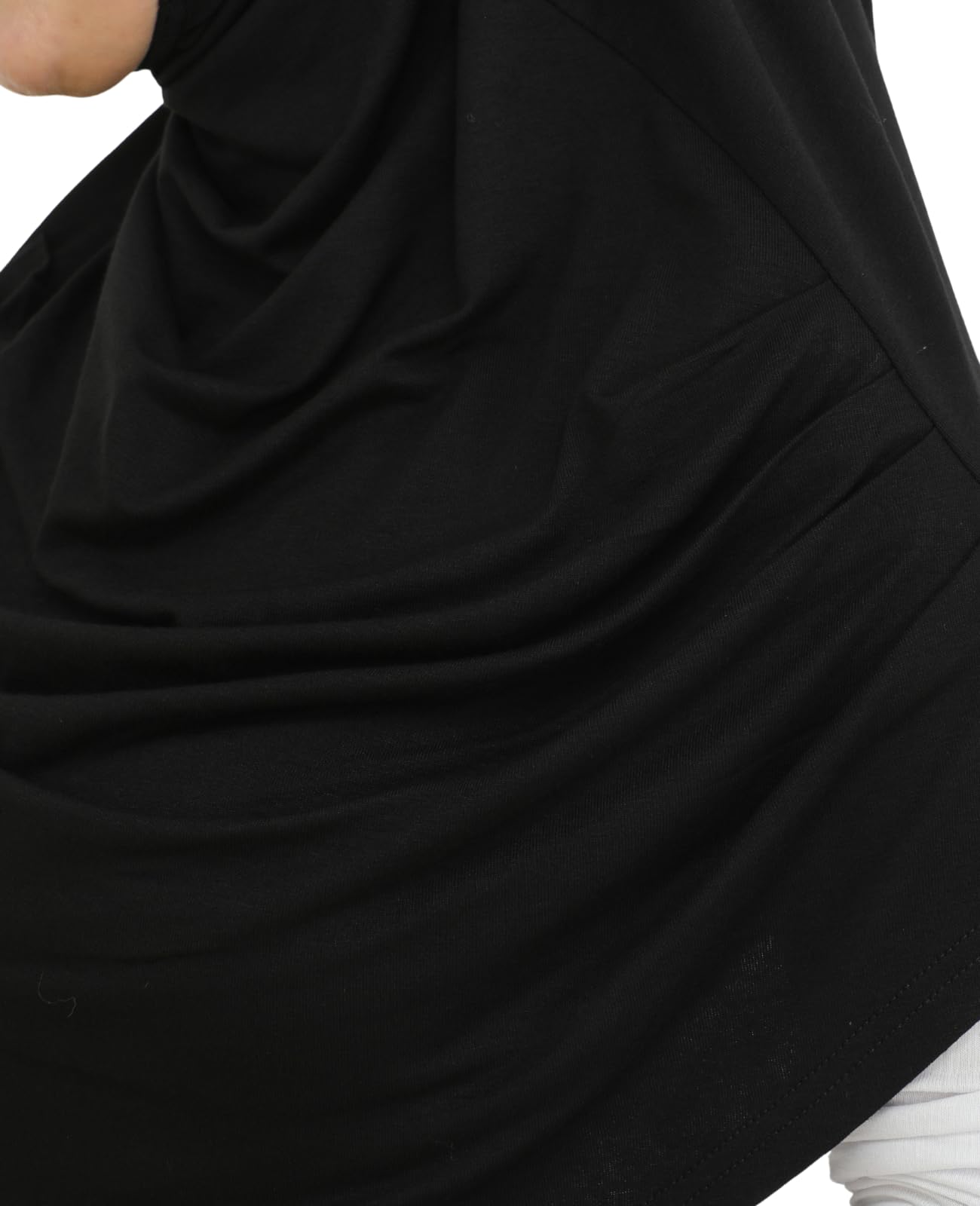 Prien Ready To Wear Hijab For Women, Instant Turban, Soft Muslim Scarf For Prayer, Long Hijabs, Islamic Clothes, Jersey Abaya (Black)