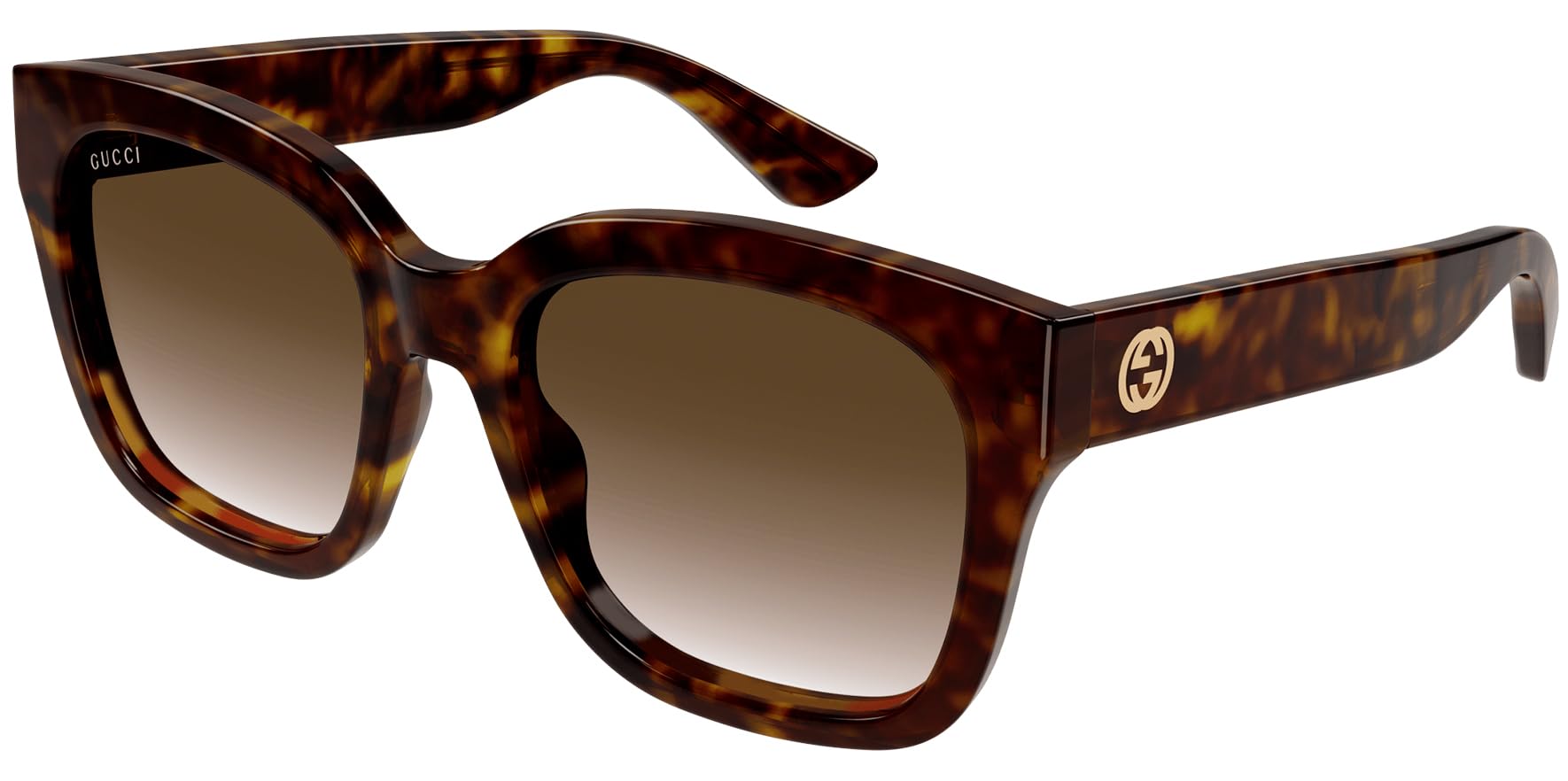 Gucci GG1338SK 002 Havana/Brown Gradient Square 54mm Women's Sunglasses