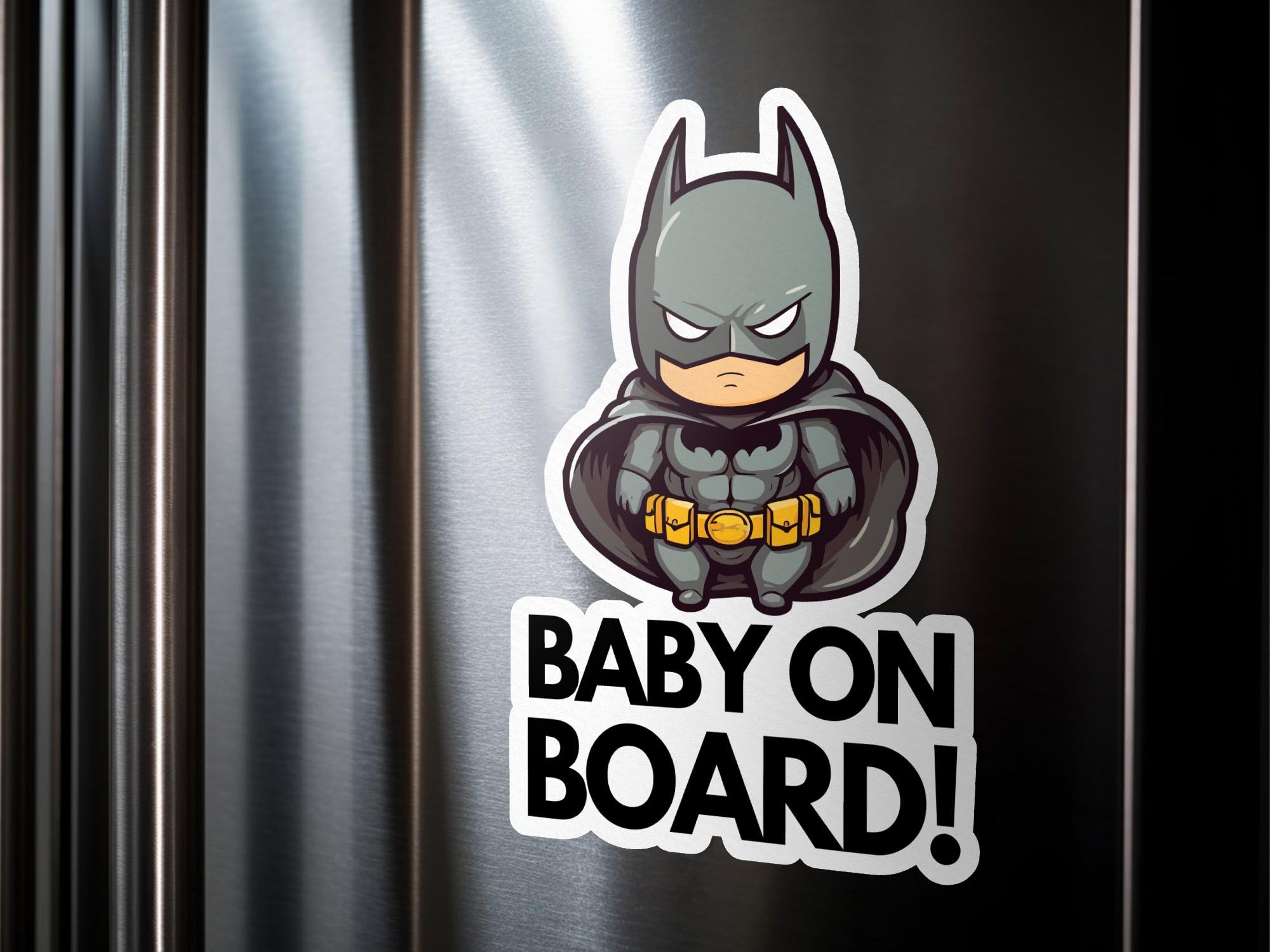 Baby on Board Stickers | Kids in Car Pack of 2 stickers (Bat Baby 01)