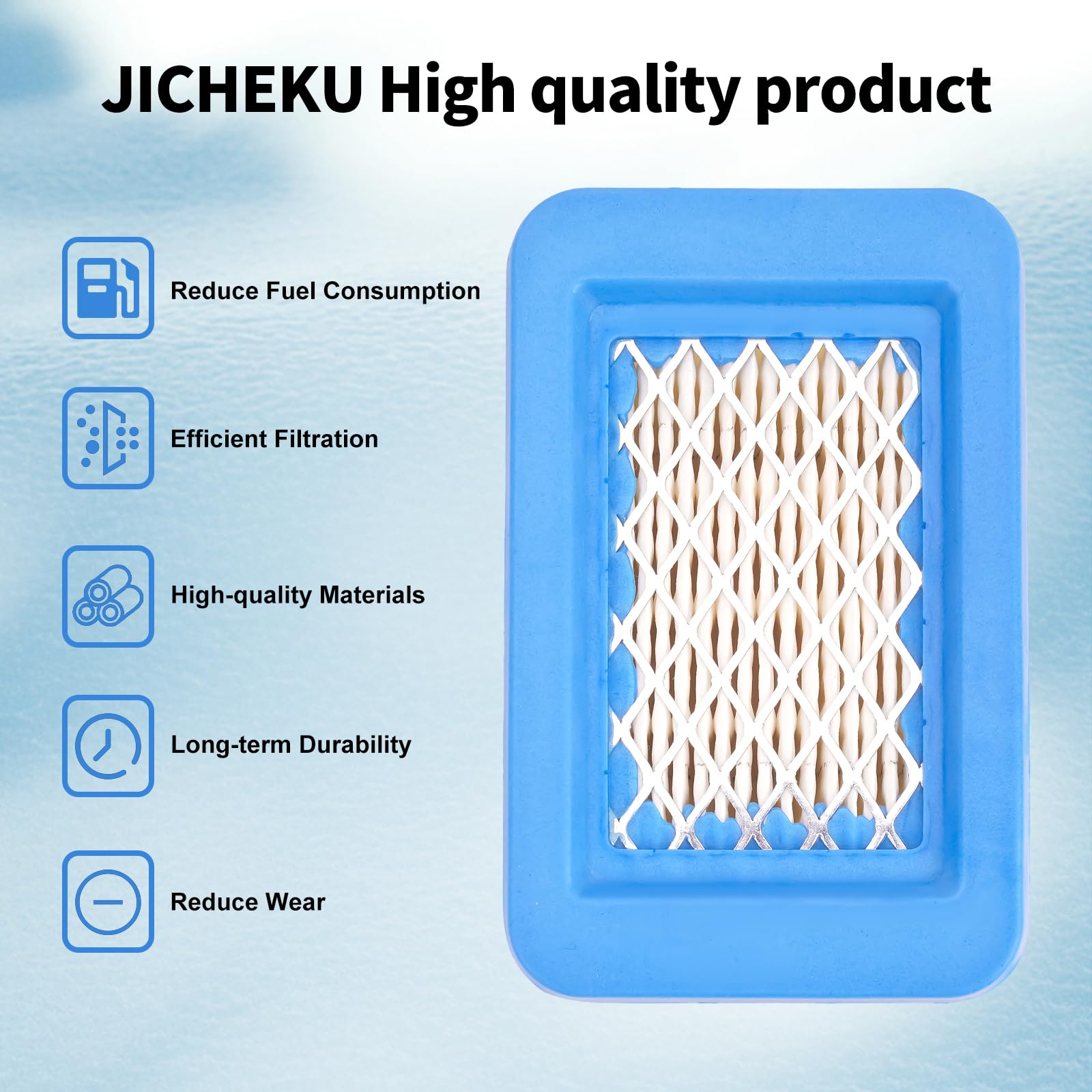 JICHEKU A226000032 Air Filter for Echo PB403 PB403H PB403T PB413H PB413T PB500H PB500T PB580H PB580T PB603 PB611 PB620 PB620ST PB650 PB650H PB650T PB651T PB755SH PB755ST A226000031 Leaf Blower 5PCS