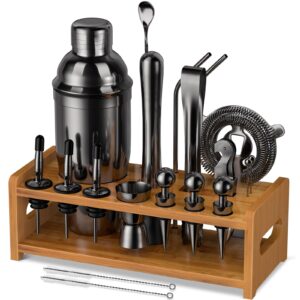 vabaso bartender kit, 24pcs bartending kit cocktail shaker set, 25oz martini shaker bar tools set, bar accessories for the home, housewarming father's day