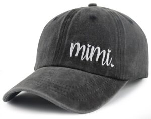 mimi gifts for grandma, funny embroidered mimi hat, adjustable best grandmother birthday decorations baseball cap, mothers day christmas retirement grandma gifts for women gigi nana sister mom wife