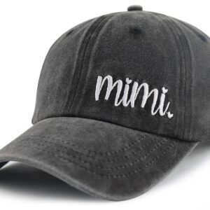 Mimi Gifts for Grandma, Funny Embroidered Mimi Hat, Adjustable Best Grandmother Birthday Decorations Baseball Cap, Mothers Day Christmas Retirement Grandma Gifts for Women Gigi Nana Sister Mom Wife