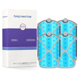 inrageo insect trap refill kit, compatible with zevo plug-in light m364 and max, replacement 100% fit(4pcs)