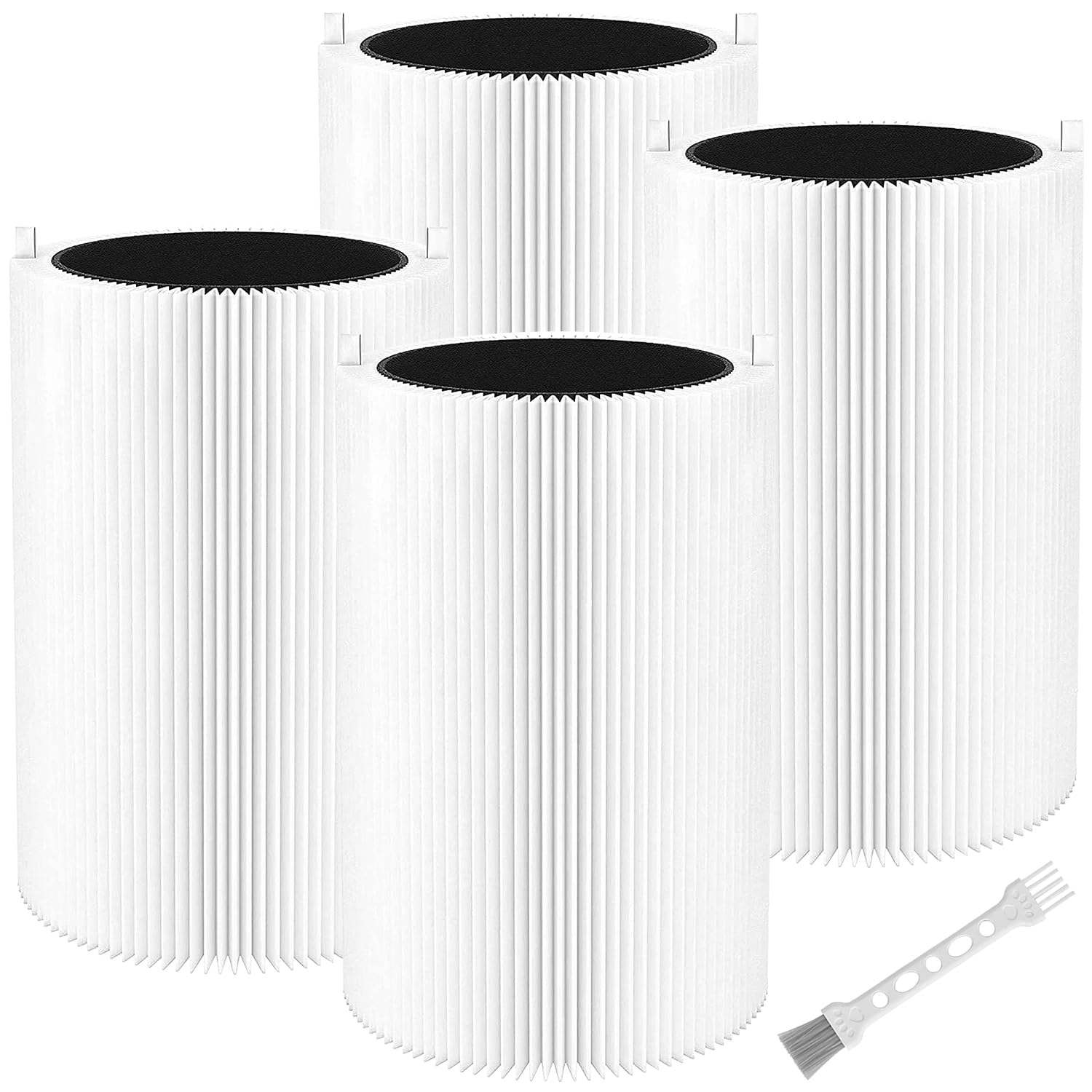 NXBHG Blue Air Filter Replacement 411 Compatible with Blueair Blue Pure 411 Genuine, Blue Pure 411+,411 Auto & Mini, 4 Pack HEPA Particle and Activated Carbon Filter