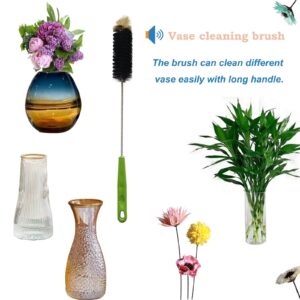 2 Pack 16" Bottle Brush, Dokpod Long Handle Cleaning Brushes for Long Narrow Neck Bottle Cleaning Water Beer Wine Sports Bottle Thermos Flask Bottles Cleaning Hummingbird Feeder Vase Cleaning Brushes