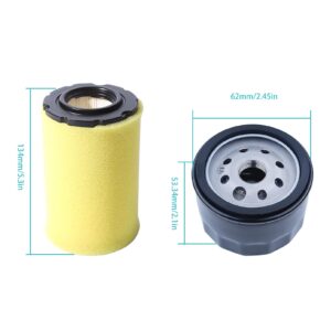 Atunee MIU14395 D125 Air Filter 492056 Oil Filter for John Deere D100 D125 D130 D110, and Fits for 5421 5428 992376 590825 Compatible with Husqvarna YTH22V46 YTH24V48 YTA22V46