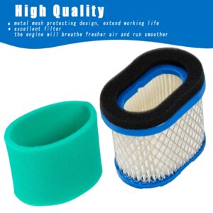 DemJamr 2Pack 697029 Air Filter with 273356S Pre Filter Replace for BS 498596 498596S 697029 697029S 690610 Air Cleaner, Compatible with BS 4207 5059K 5059D 5059H Series Engines